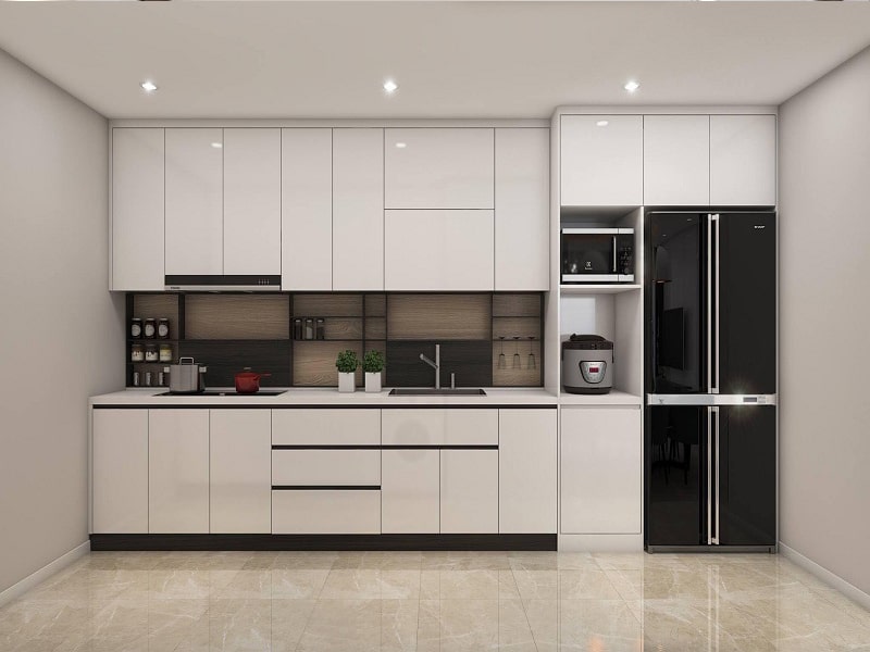 mẫu tủ bếp thẳng milyhome